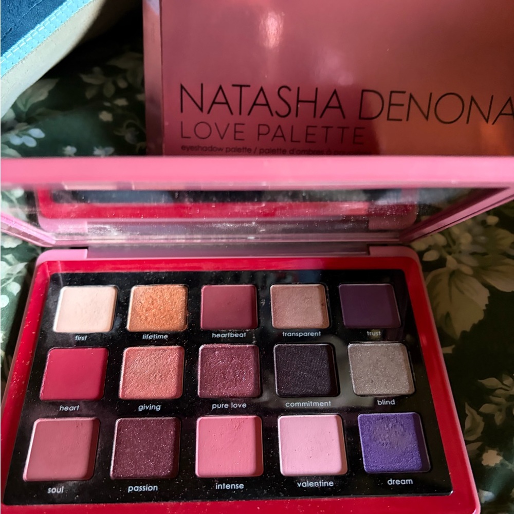 Natasha Denona Love Palette - Rich Pink and Purple Tones Some colors swatched.